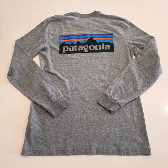 Patagonia Other - Patagonia Unisex Graphic Tee Shirt Gray Long Sleeve Size Small Outdoor Hiking